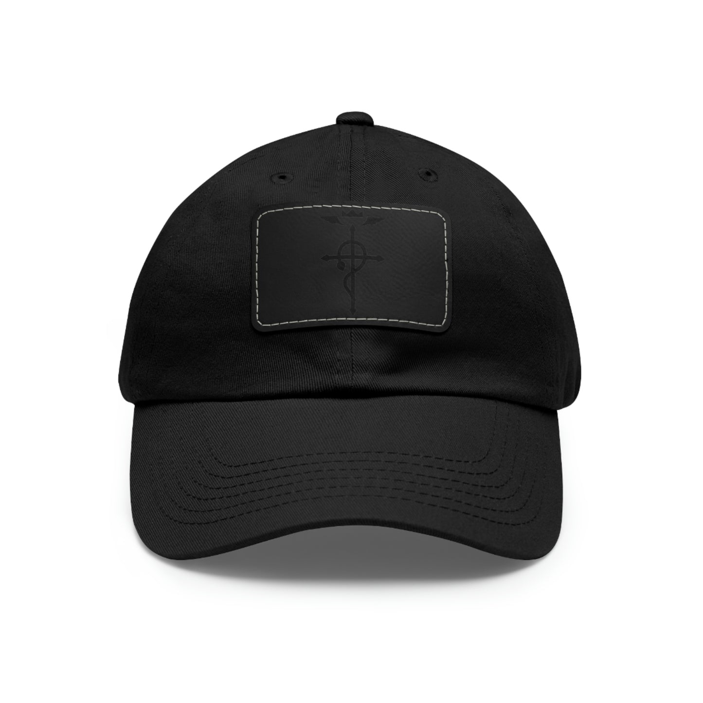 Edward Elric Dad Hat with Leather Patch