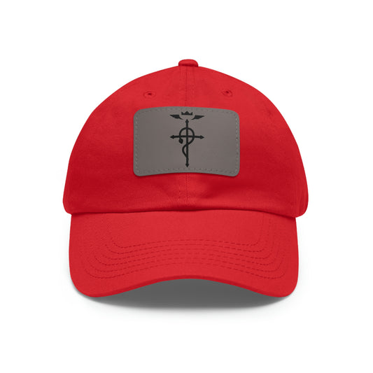 Edward Elric Dad Hat with Leather Patch