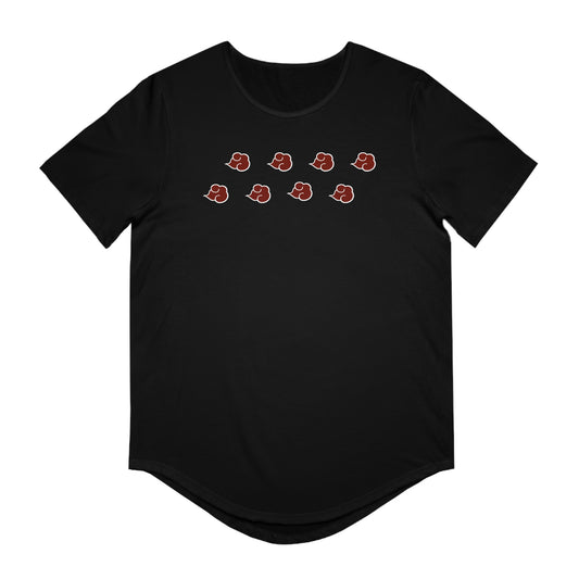 Akatsuki Inspired Men's Jersey Curved Hem Tee Shirt