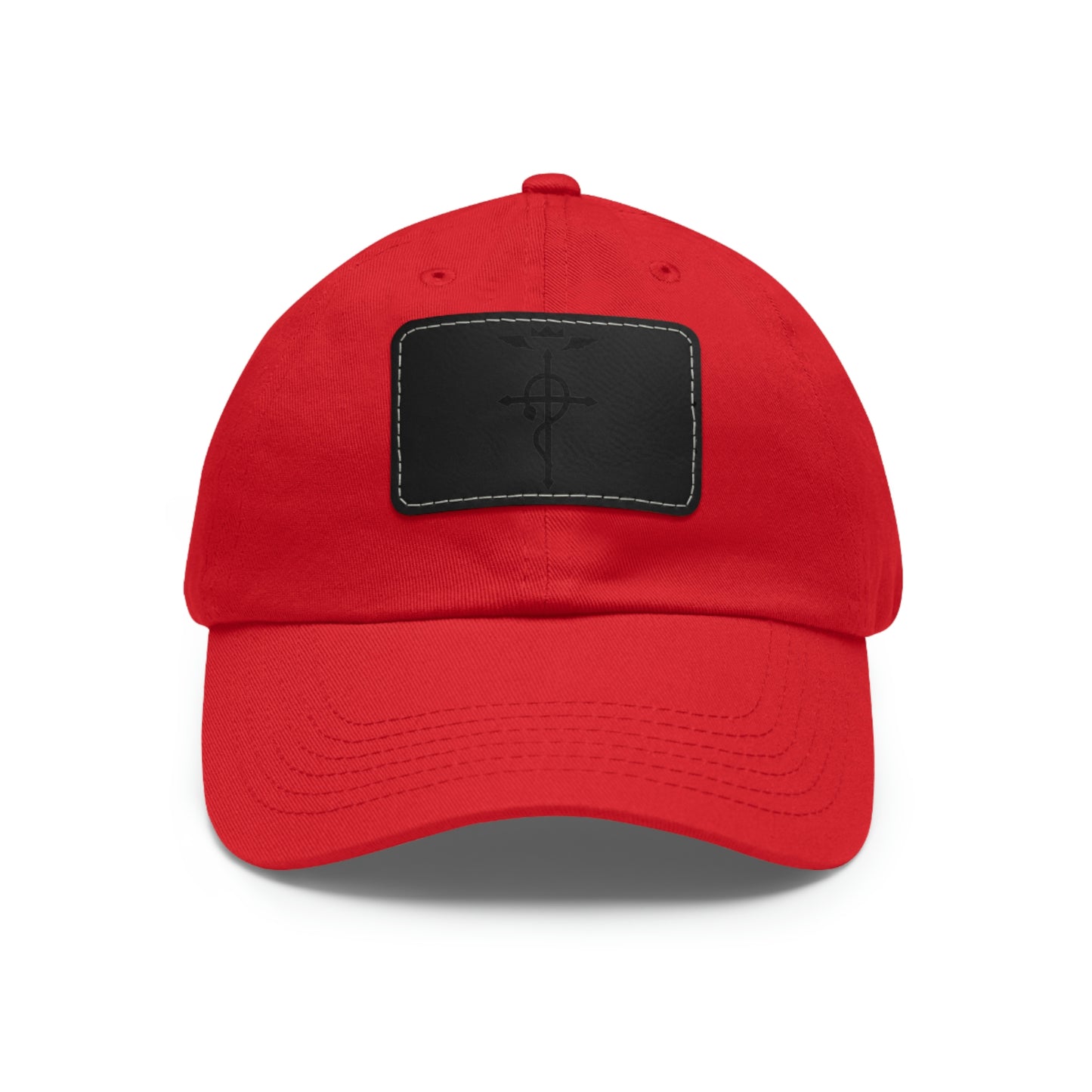 Edward Elric Dad Hat with Leather Patch