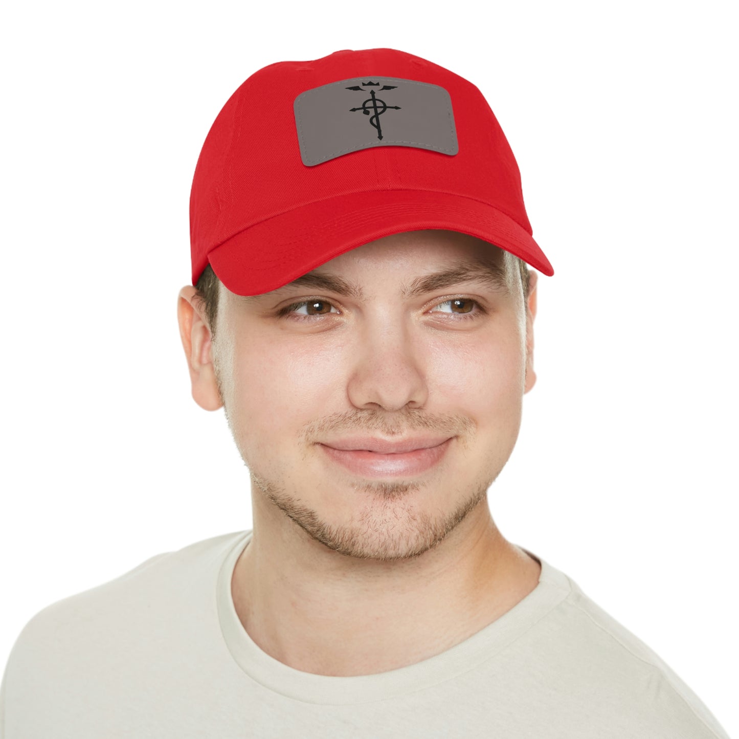 Edward Elric Dad Hat with Leather Patch