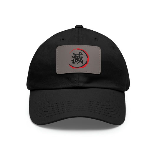 Demon Slayer Dad Hat with Leather Patch