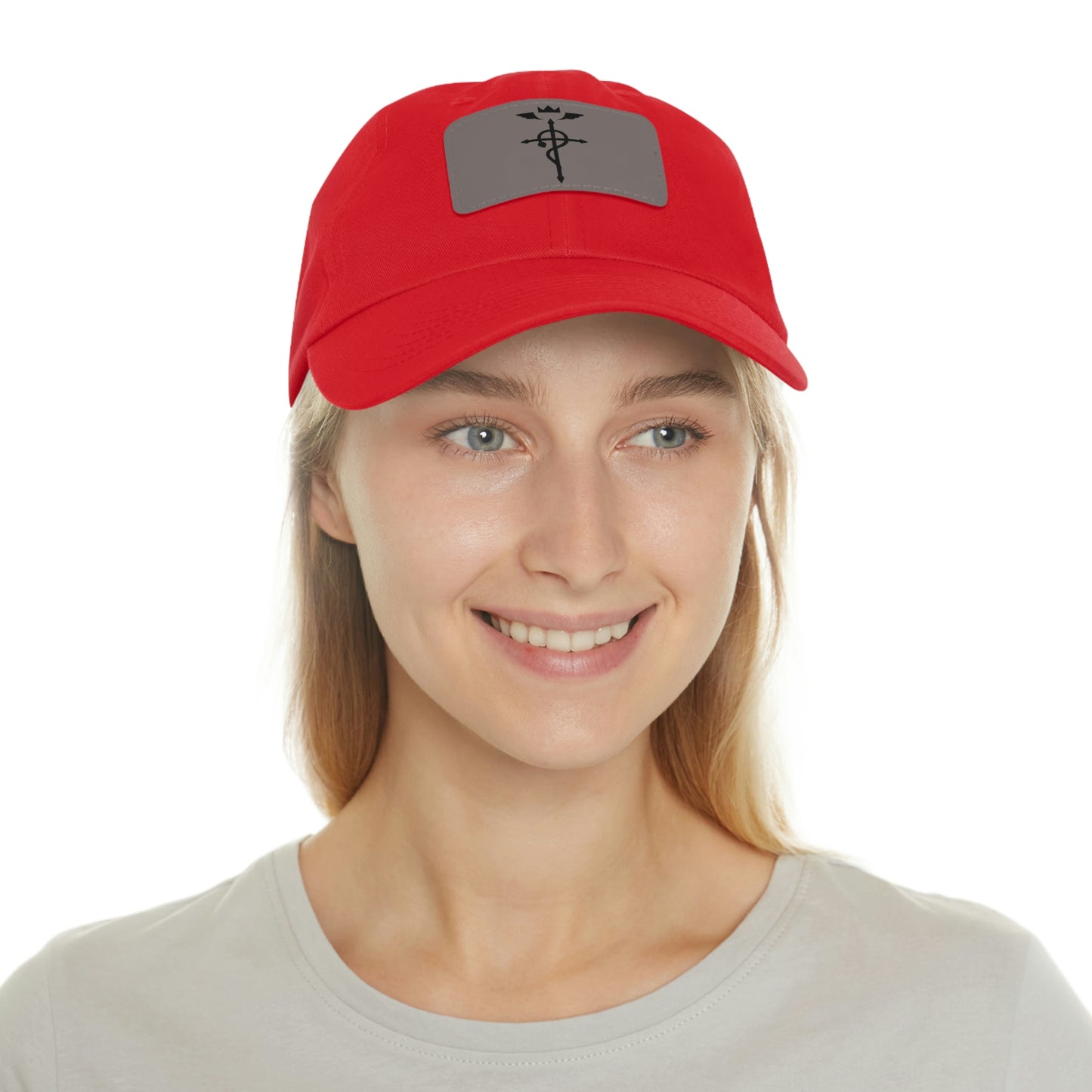 Edward Elric Dad Hat with Leather Patch